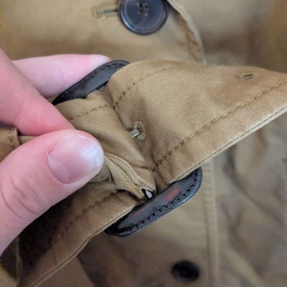 Tan Double-Breasted Trench Coat - Picture 7 of 8